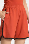 Rosaline Flex Fit Easy Movement Shorts - Burnt Ochre — thumbnail 6